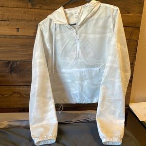 White camo wind breaker